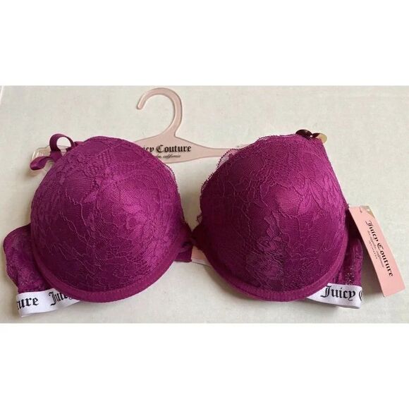 Juicy Couture Sexy Push Up Bra 38C Berry Glam JC8402E NWT $32 - Picture 1 of 10
